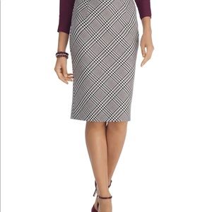 Plaid pencil skirt